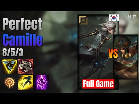 Perfect Top Camille vs Cassiopeia lol KR solo rank Full Game 14.17