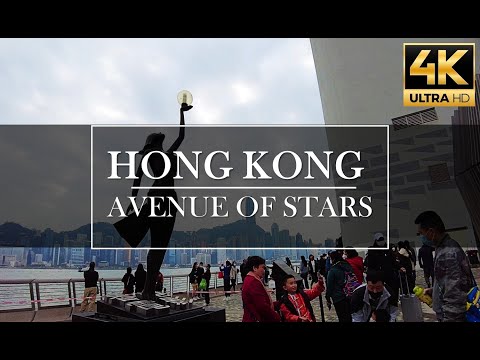 Walking the Avenue of Stars and TST East 21 minutes - HONG KONG [4K]