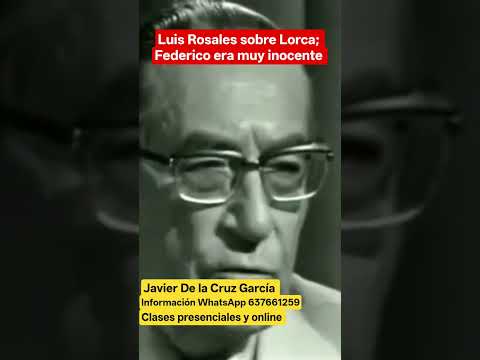 Muerte de Federico García Lorca. Luis Rosales habla en La Clave.