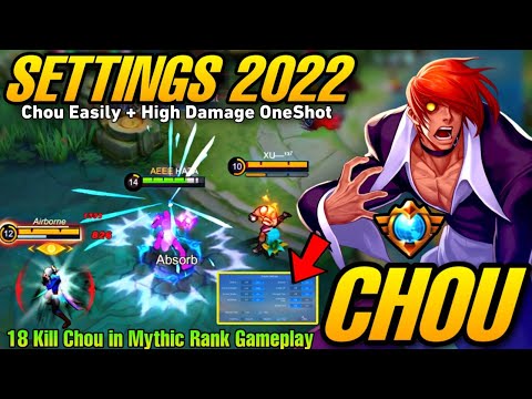 MOBILE LEGENDS BEST SETTINGS 2022 FOR CHOU EASILY + HIGH DAMAGE | BY HAZA Gaming