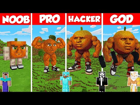 Udin Din Din Statue Build Battle Challenge - Noob vs Pro vs Hacker vs God - Minecraft Animation
