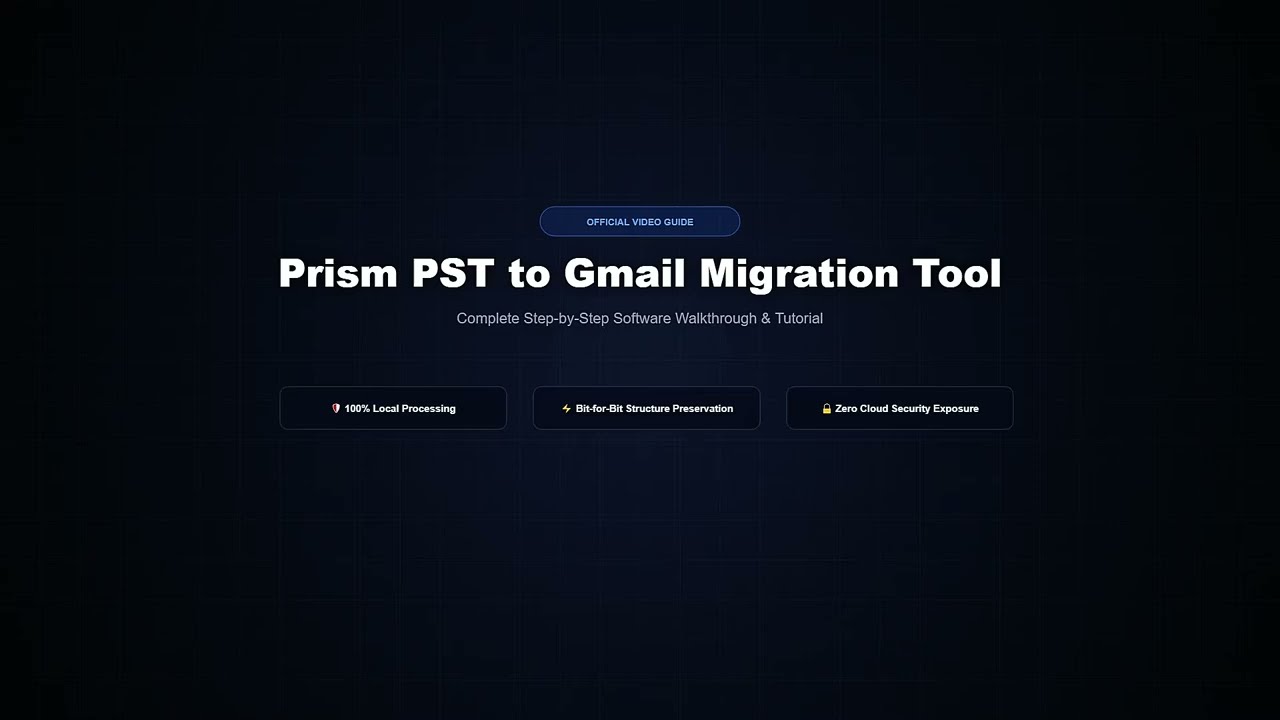 PST to Gmail Migration Tool video guide preview