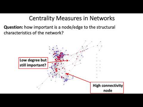 MCB 182 Lecture 11.6 - Centrality measures of node importance in a gene network