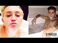 Miley Cyrus Vs Justin Bieber Best Bathtub Bubble Beard