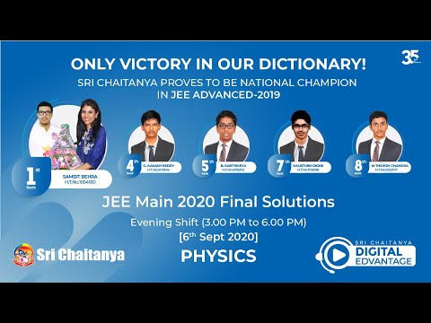 JEE MAIN 2020 FINAL PHYSICS 6 SEPTEMBER 2020 EVENING