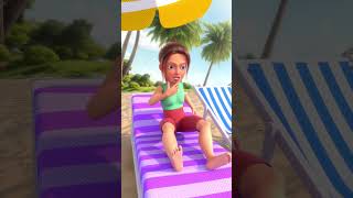 The Beach Baby and the Tricky Crab! 🌊🦀#beachbaby #TrickyCrab #seasidefun #oceanadventures #SandyToes