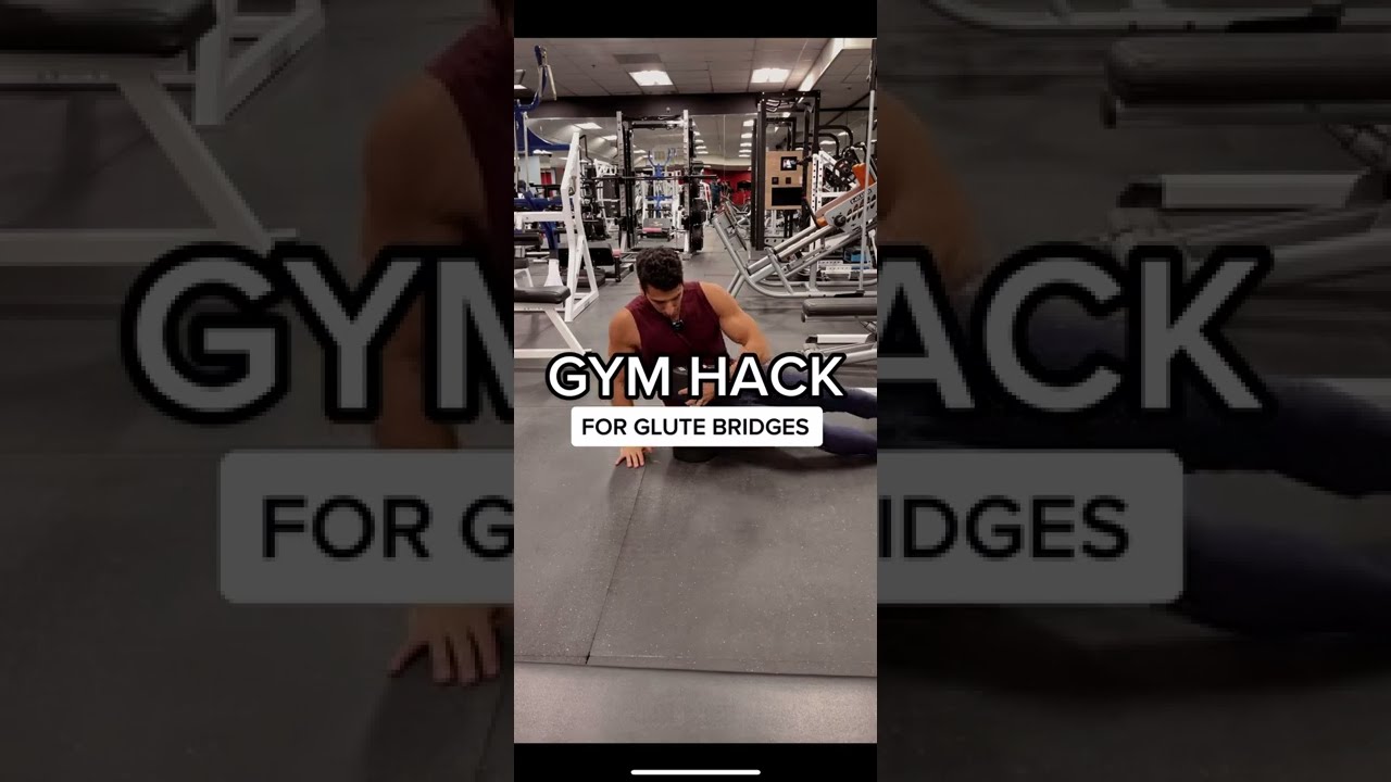 How to EASILY Set Up Dumbbell Glute Bridges (Gym Hack)