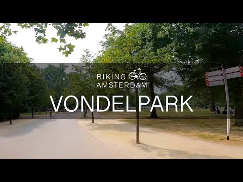 Vondelpark Virtual Bike Ride in Amsterdam | 4K Video