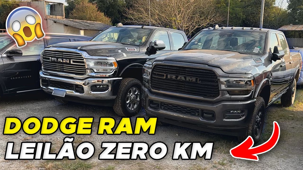 LEILÃO DE DODGE RAM ZERO KM 😱Inacreditável esses carros novos