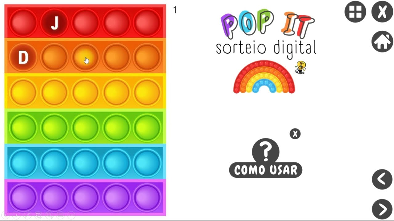 POP IT INTERATIVO - DIGITAL ALFABETIZAÇÃO