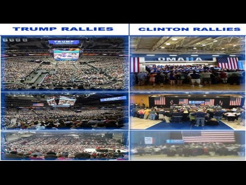 Breaking MSM POLLS on Hillary Clinton Lead VS Massive TRUMP rallies Turnout October 27 2016 Video