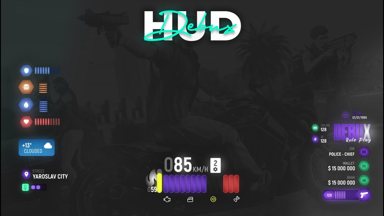 [esx/qb] Debux Hud V1 thumbnail 5