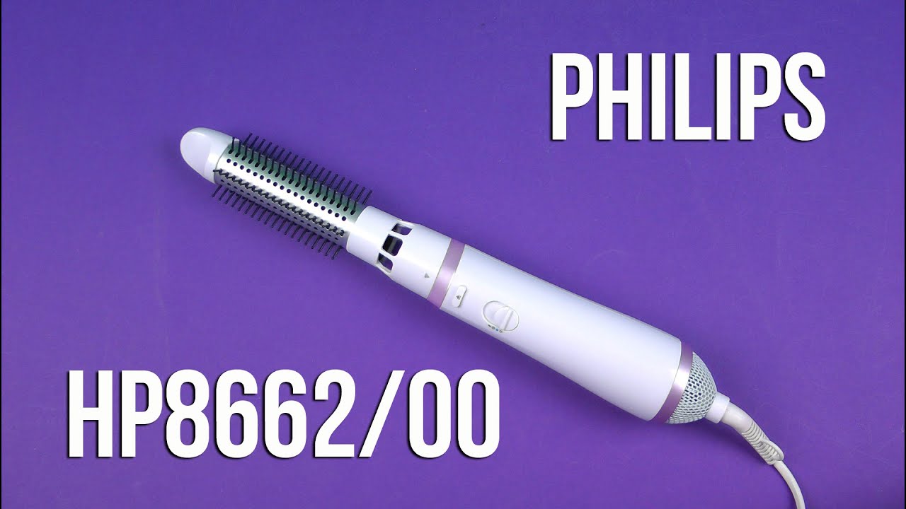 Фен-щетка Philips HP8662/00 белый/сиреневый