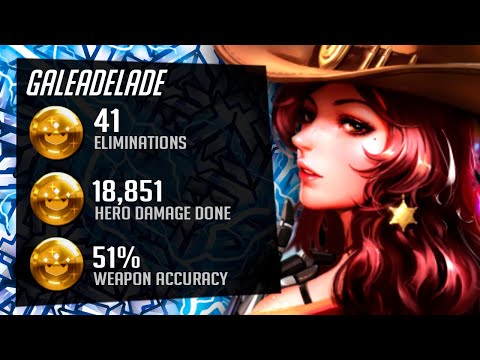 Gale #1 Hitscan Main - Cassidy (McCree) 41 elims! [ Overwatch Season 33 Top 500 ]