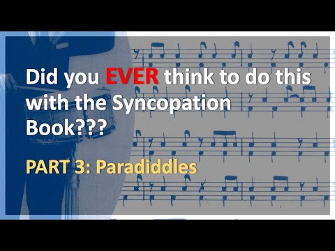 Ted Reed's Syncopation Interpretation with Paradiddles