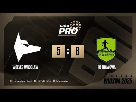 Skrót | WOLVES WROCŁAW - FC TRAWOWA 5:8, Sezon Wiosna 2025, Häfele PRO Liga, 14.04.2025