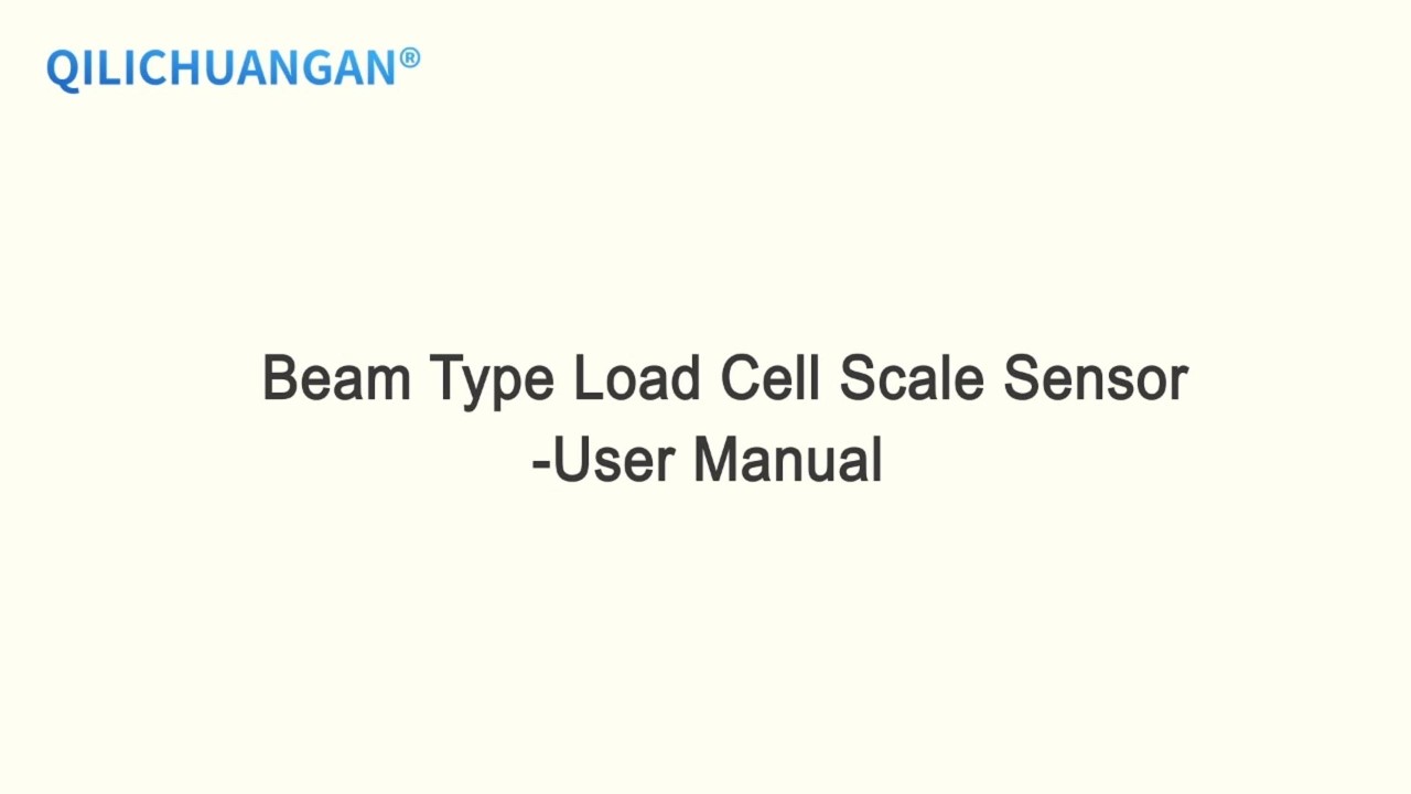 A6L1-Beam Type Load Cell Scale Sensor - User Manual