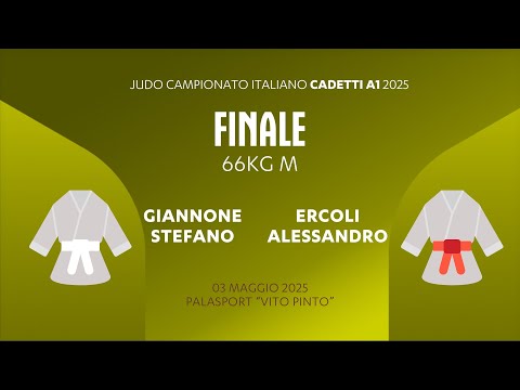 🥋 Judo 🏆 Giannone vs Ercoli 🥇 finale 66kg 👉 Cadetti A1 2025