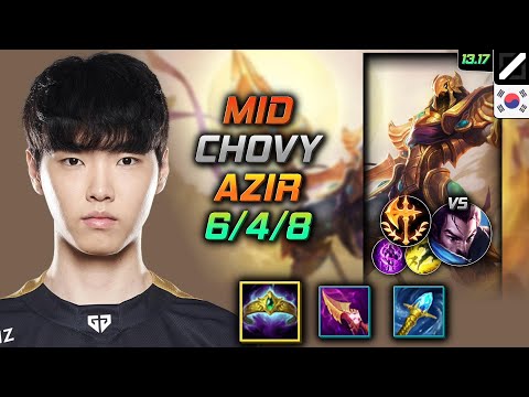 Azir Mid Build Chovy Crown of the Shattered Queen Conqueror - LOL KR Challenger Patch 13.17