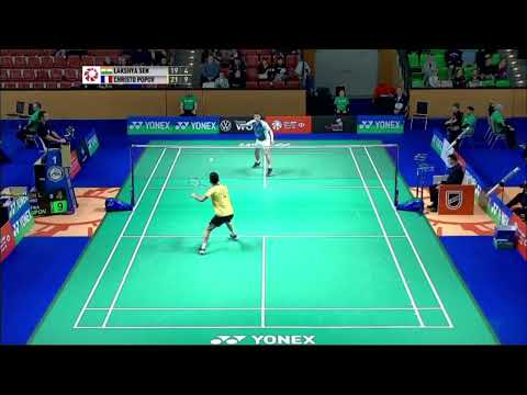 Lakshya Sen vs Christo Popov German open match highlights Credits= BWF TV #live #badminton