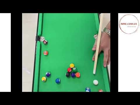 Игрушка мальчику девочке Бильярд детский настольная игра для развития координации 16 шариков треугольник 2 кия - фото 1 - id-p2456155674
