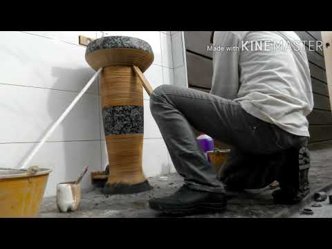 cara memasang wastafel UNIK dari batu alam