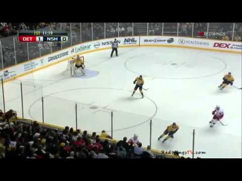 Pavel Datsyuk Belts Shea Weber 12/15/11