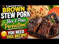 The BEST Jamaican Brown Stew Pork With Gungo Rice And Peas Made With Love By Auntie Pauline