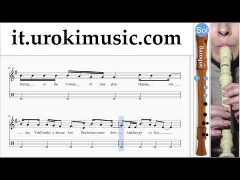 Lezioni di Flauto Dolce B. Passenger Let Her Go Parte#2 Melodia Tutorial Spartito Imparare