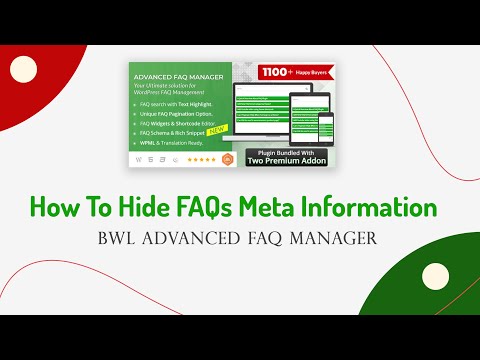 Hide FAQ meta information | BWL Advanced FAQ Manager