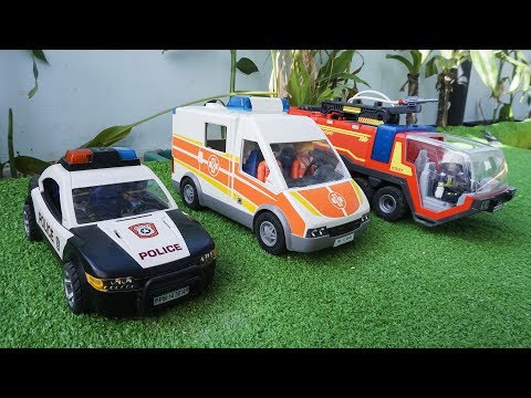 Fire Truck, Police Cars, Ambulance Street Vehicles Toys Unboxing for Kids