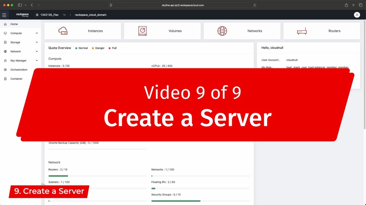 Video 9/9: Learn How to Launch and Configure Virtual Servers in Rackspace OpenStack Flex