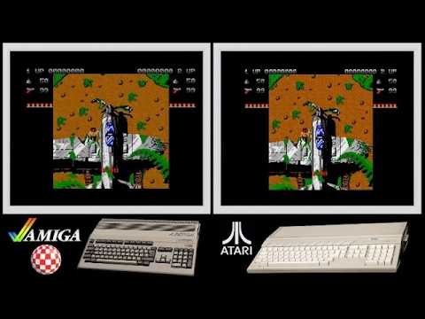 A500 vs Atari ST : IKARI WARRIORS (Side by side comparison)