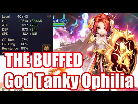 【Summoners War | Curry's RTA】THE BUFFED God Tanky Ophilia, she gots new power!!