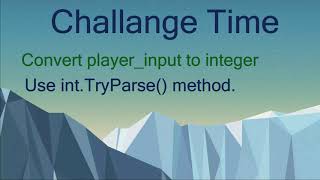 12. Convert string to integer - int.TryParse() - Game Development Course Using Unity and c#