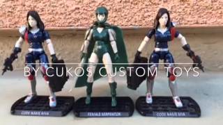 Gi joe female serpentor and female Crimson guard twins