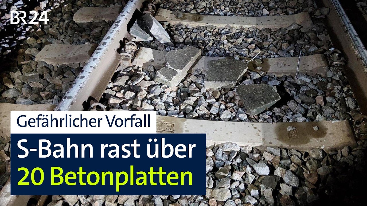 Schockmoment in München: Unbekannte legen Betonplatten auf S-Bahn-Gleise | Abendschau | BR24