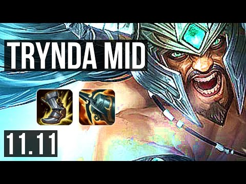 TRYNDAMERE vs XERATH (MID) | 6/0/3, 1.3M mastery, 500+ games, Dominating | EUW Master | v11.11