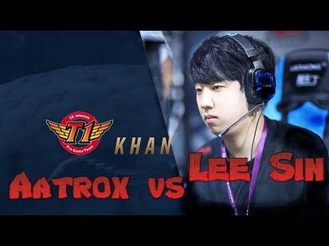 SKT Khan - Aatrox vs Lee Sin Jungle - LoL Season 9 KR Ranked | League Of Legends