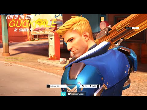 Gale Carry Soldier 76 - POTG! [ Overwatch Season 34 Top 500 ]