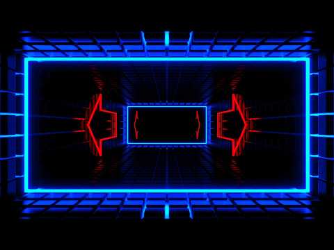 🎬 VisionKanal 4K – Red and Blue Neon Structure | VJ [No Audio – 2 Hours]