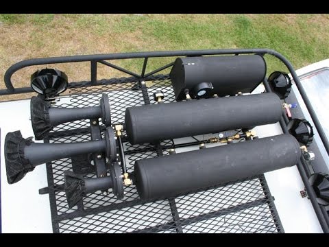 World's Loudest Car Alarm (Train Horns)