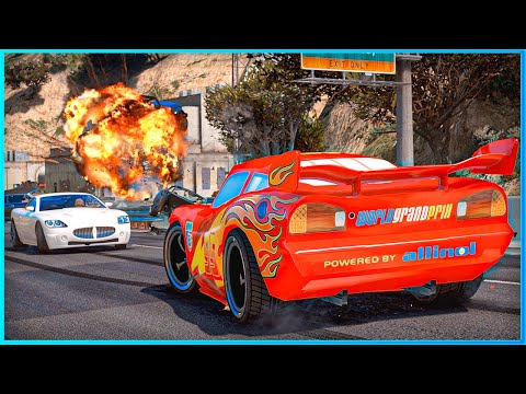 *CRAZY* Cars Lightning McQueen Crashes Ep.88 – GTA 5