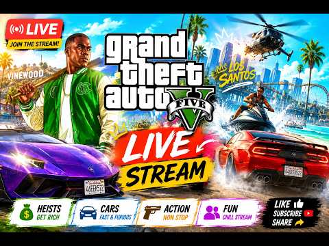 🚗 GTA V LIVE | Full Masti & Action Gameplay 🔴 #gtalive #gtaonline p-07