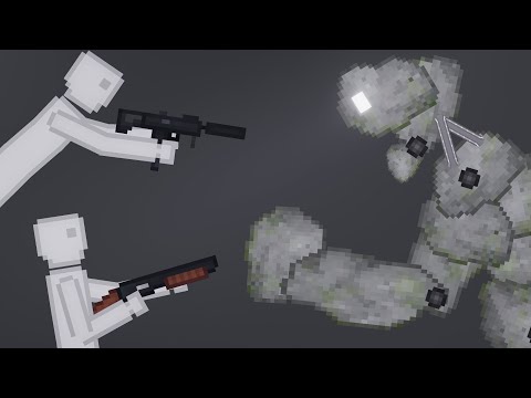 Stone Golem Vs People In People Playground