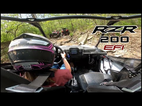 Testing the New Polaris RZR 200 EFI - Trail Riding at Ray Rocks Offroad Resort.  Kids Youth SXS UTV