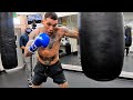 GABE ROSADO LOOKING LIKE A BEAST ON HEAVY BAG! LOOKS TO PIECE UP MUNGUIA WITH ASSAULT OF PUNCHES