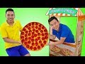 Funny Uncle John Pretend Play w/ Pizza Food Kitchen Restaurant Cooking Kids Toys