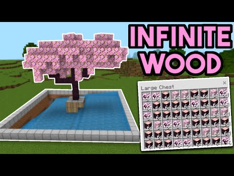 How To Make a Cherry Wood Farm In Minecraft Bedrock 1.20!
