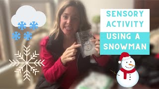 Snowman Sensory Activity to work on Language Skills at Home Speech Therapy (Speech Help for Kids)